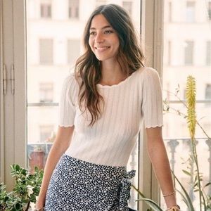 ISO Sezane Romy Knit Top L